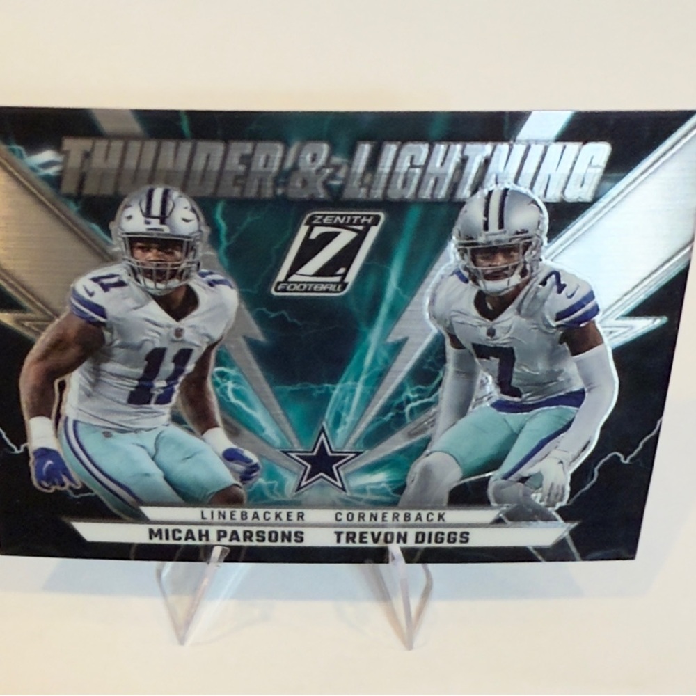 2022 Panini Zenith Thunder & Lightning Micah Parsons & Trevor Diggs # TL- MT
